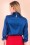Minueto - 60s Janet Hostess Blouse in Royal Blue 6