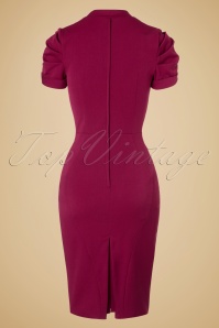 Miss Candyfloss - 40s Germaine Lee Pencil Dress in Raspberry 4