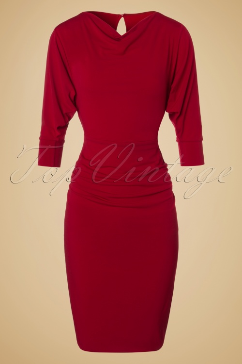 Zoe Vine - 50s Marilyn Wiggle Dress in Red 2
