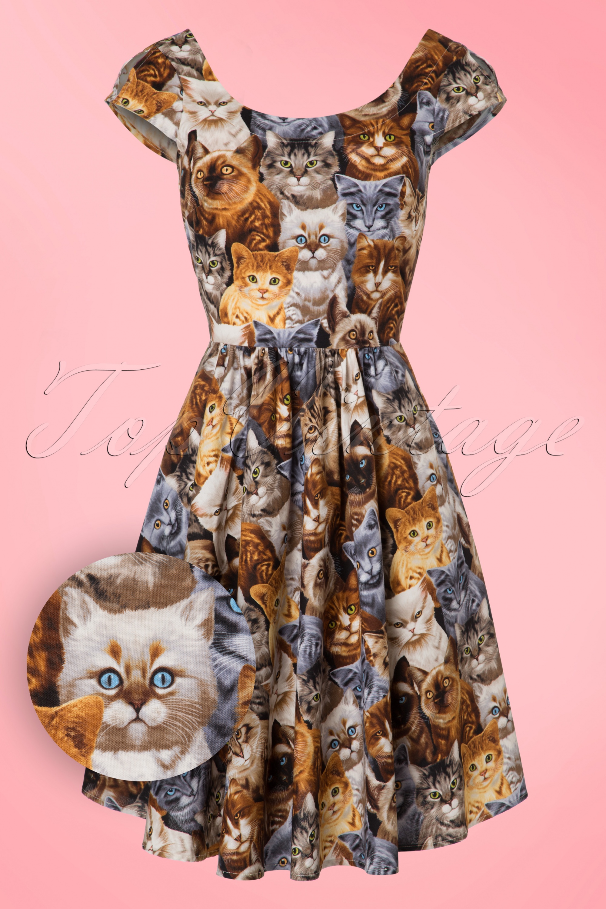 Retrolicious - Purrfect schattige Kitty Cat-jurk 2