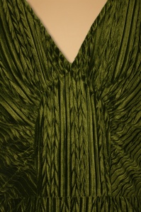 Vixen - Olivia fluwelen maxi-jurk in olijfgroen 6