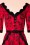 Vixen - 50s Jade Cat Swing Dress in Red 3