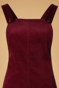Bright and Beautiful - 60s Lena Pinafore Dress in Burgundy 3