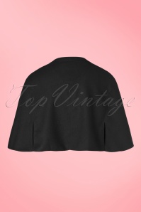 Dolly and Dotty - 50s Sabrina Bow Cape Shrug in Black 3