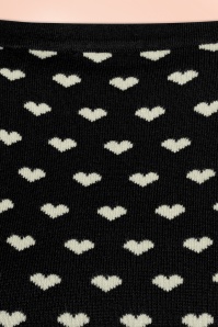 Banned Retro - Addicted Charming Heart Sweater Années 1960 en Noir 3