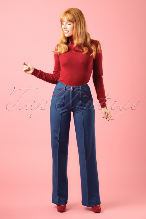 Wow to go! Walk in park navy trousers modelfotow