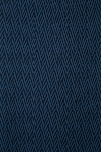 Wow To Go! - 60s Pierre Zigzag Skirt in Denim Blue 3
