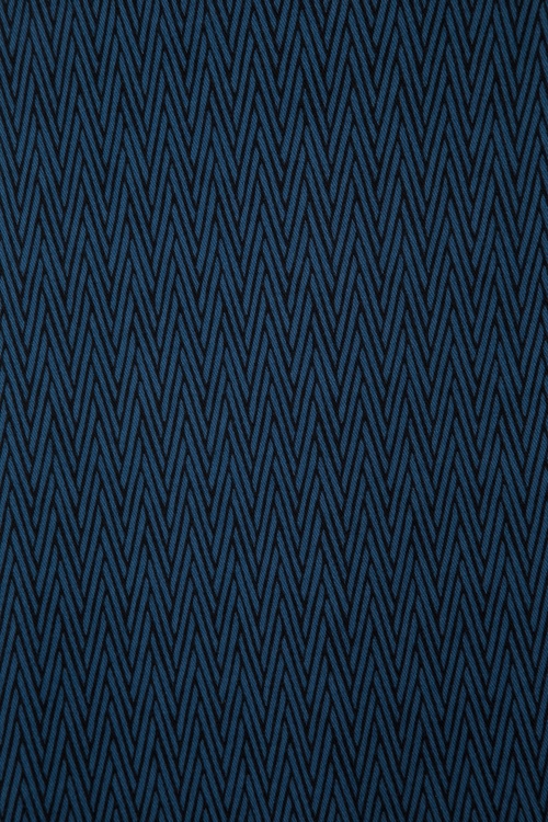 Wow To Go! - 60s Pierre Zigzag Skirt in Denim Blue 3