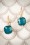 Lovely - Vintage Lucinda oorbellen in groenblauw
