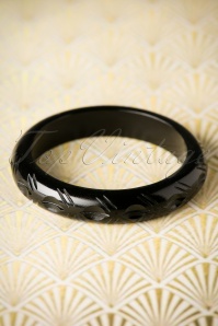 Splendette - Exclusief TopVintage ~ Abigail Midi gesneden armband in zwart