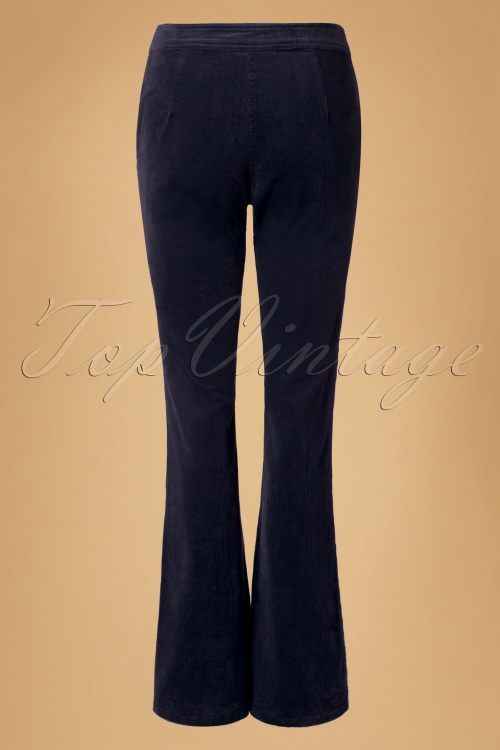 Aida Zak - 70s Holiday Corduroy Trousers in Navy 2