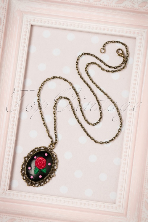 Sweet Cherry - My Sweet Rose Necklace Années 40 4