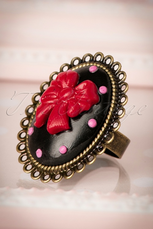 Sweet Cherry - My Sweet Bow Ring Années 40 3