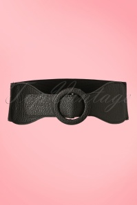 Banned Retro - 50s Ladies Day Out Round Belt in Black