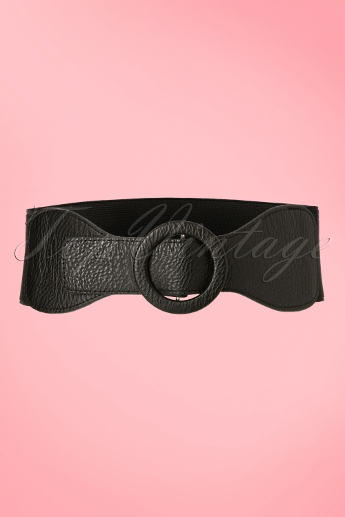 Banned Retro - 50s Ladies Day Out Square Belt in Black