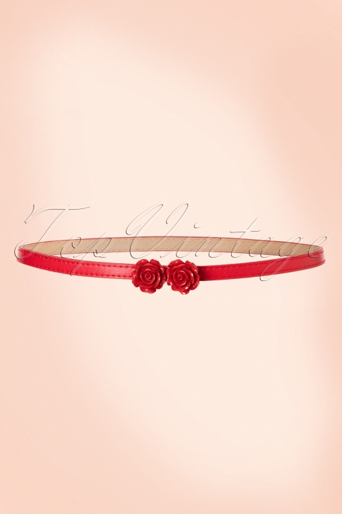 Banned Retro - Clarice Rose-riem in rood