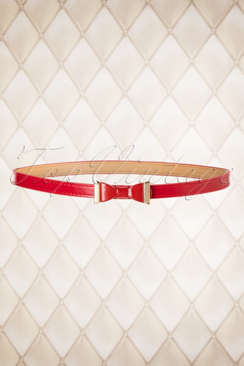 Banned Retro - Summer Love Bow Belt Années 1960 en Rouge