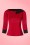 Steady Clothing - Exklusiv von TopVintage ~ Bianca Bow Neck Top in Rot