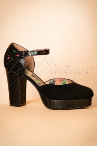 Miss L-Fire - 70s Christie Leather Pumps in Black 3