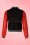 Collectif Clothing - 50s Britney Rose College Jacket in Black and Red 6