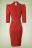 Miss Candyfloss - 40s Iines Lou Pencil Dress in Rust 4