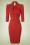 Miss Candyfloss - 40s Iines Lou Pencil Dress in Rust 2