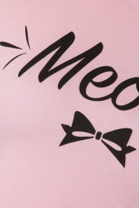 Kittees by Mandie Bee - Meow T-Shirt Années 50 en Rose 3