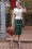 Agnes Tartan Pencil Skirt Années 40 en Vert