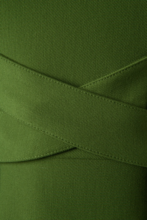 Tatyana - Vickie Criss Cross Dress Années 60 en Vert vintage 4