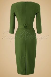 Tatyana - Vickie Criss Cross Dress Années 60 en Vert vintage 5
