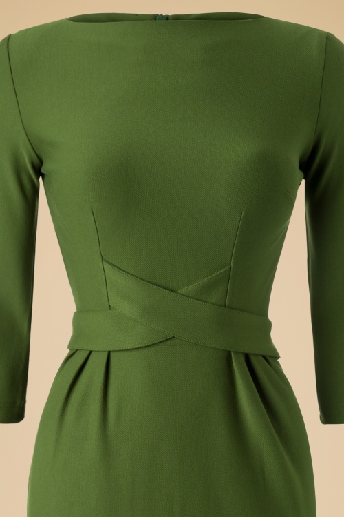 Tatyana - Vickie Criss Cross Dress Années 60 en Vert vintage 3