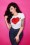 Vixen by Micheline Pitt - Bless Your Heart T-Shirt Années 50 en Blanc