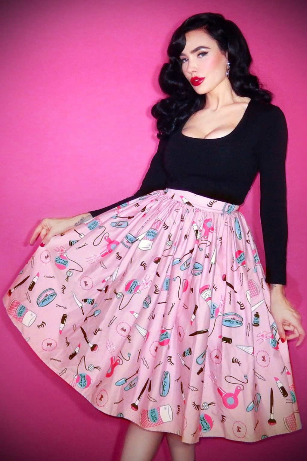swing skirt pink