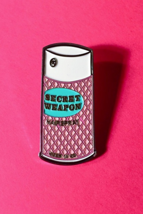 Vixen by Micheline Pitt - 50s Vixen Secret Weapon Hairspray Pin in Pink
