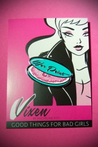 Vixen by Micheline Pitt - 50s Vixen War Paint Pin in Turquoise 4