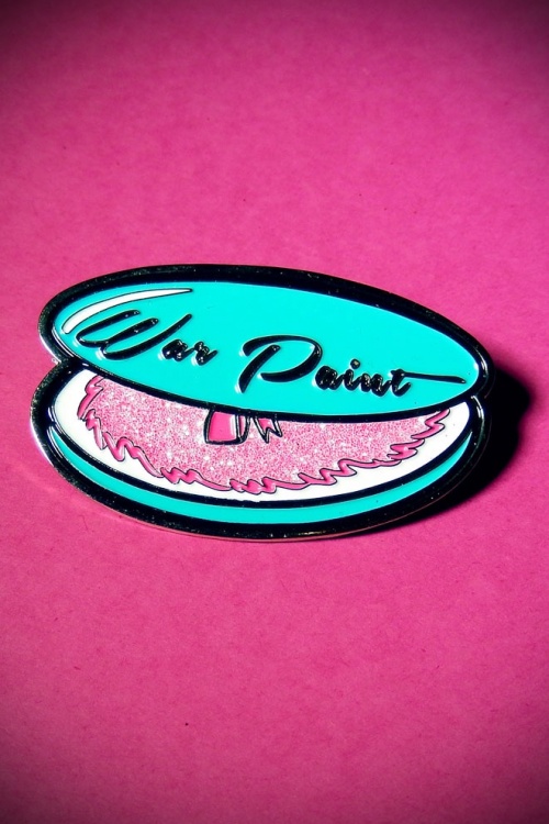 Vixen by Micheline Pitt - Exclusieve TopVintage ~ Vixen War Paint Pin in Turquoise