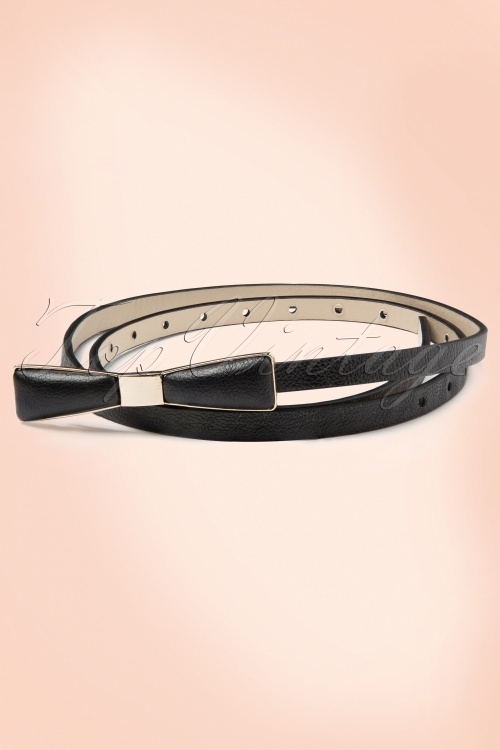 Tatyana - 60s Bow Belt in Gold and Black 2