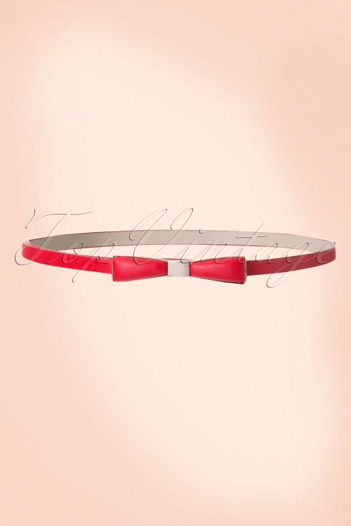 Tatyana - Bow Belt Années 60 en Doré et Rouge