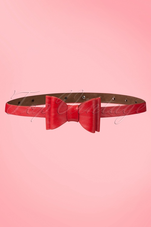 Tatyana - Bow Belt Années 60 en Rouge