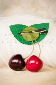 Lady Luck's Boutique - Delicious Glitter Cherries in Your Hair Clip Années 60 3