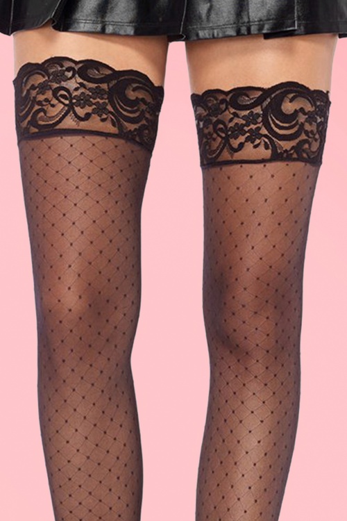 Rouge Royale - 50s Diamond Hold Ups in Black 2