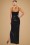 Vintage Chic for Topvintage - Dianne maxi-jurk met pailletten in zwart fluweel 6