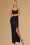 Vintage Chic for Topvintage - Dianne maxi-jurk met pailletten in zwart fluweel 7