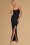 Vintage Chic for Topvintage - Dianne maxi-jurk met pailletten in zwart fluweel 2
