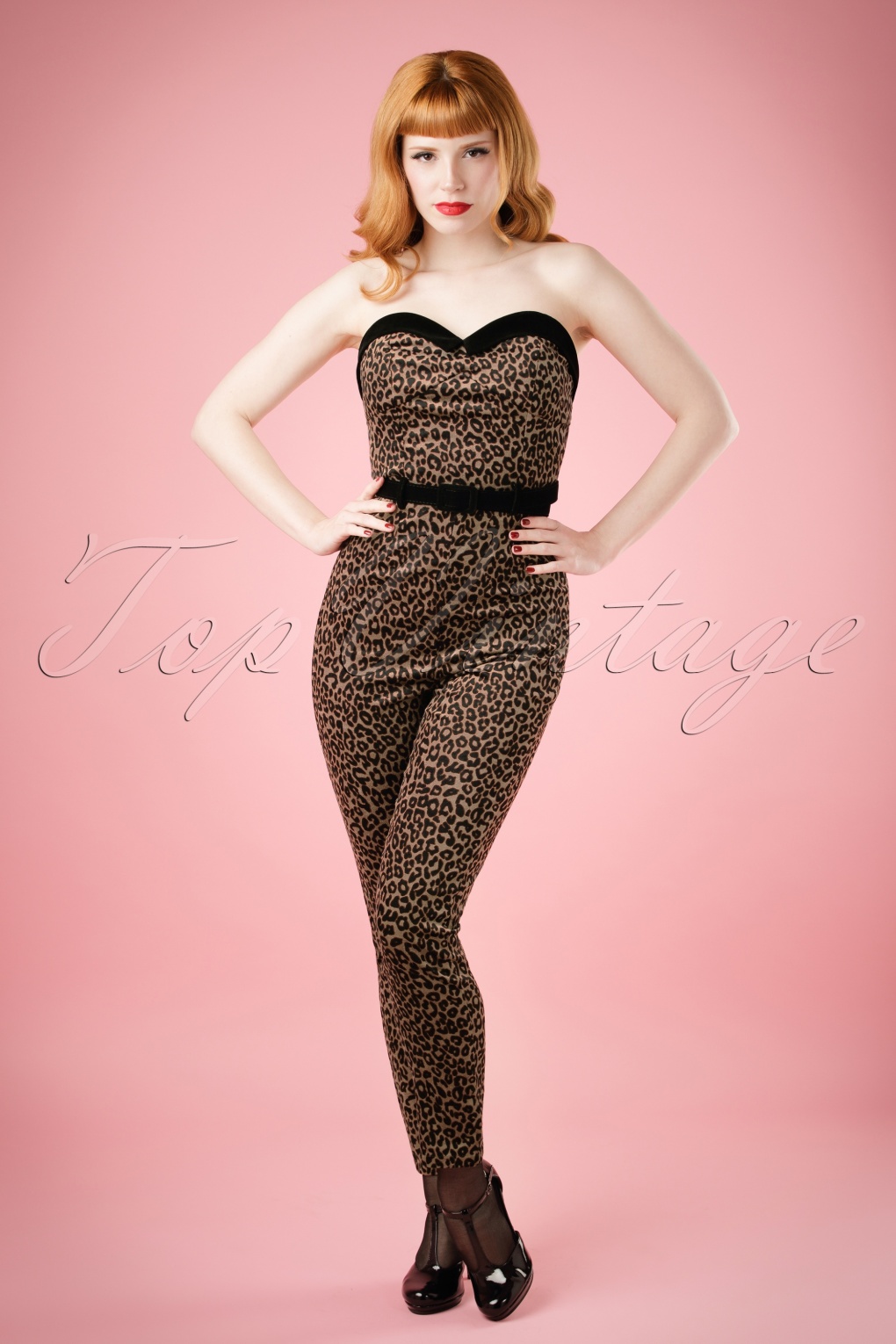velvet leopard jumpsuit