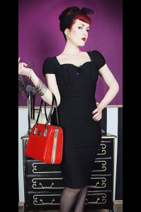 Pinup Couture - 50s Mary Ann Pencil Dress in Black 3