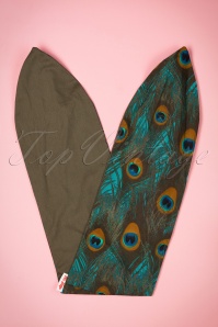 Be Bop a Hairbands - I Love Peacock In My Hair Scarf Années 50 3