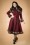 Collectif Clothing Pearl Coat in Wine 18892 20160602 01W