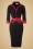 Miss Candyfloss - 50s Myrna Pencil Dress in Black and Red