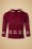 SugarShock - 40s Kelsey Cherry Jumper in Wine Red 5